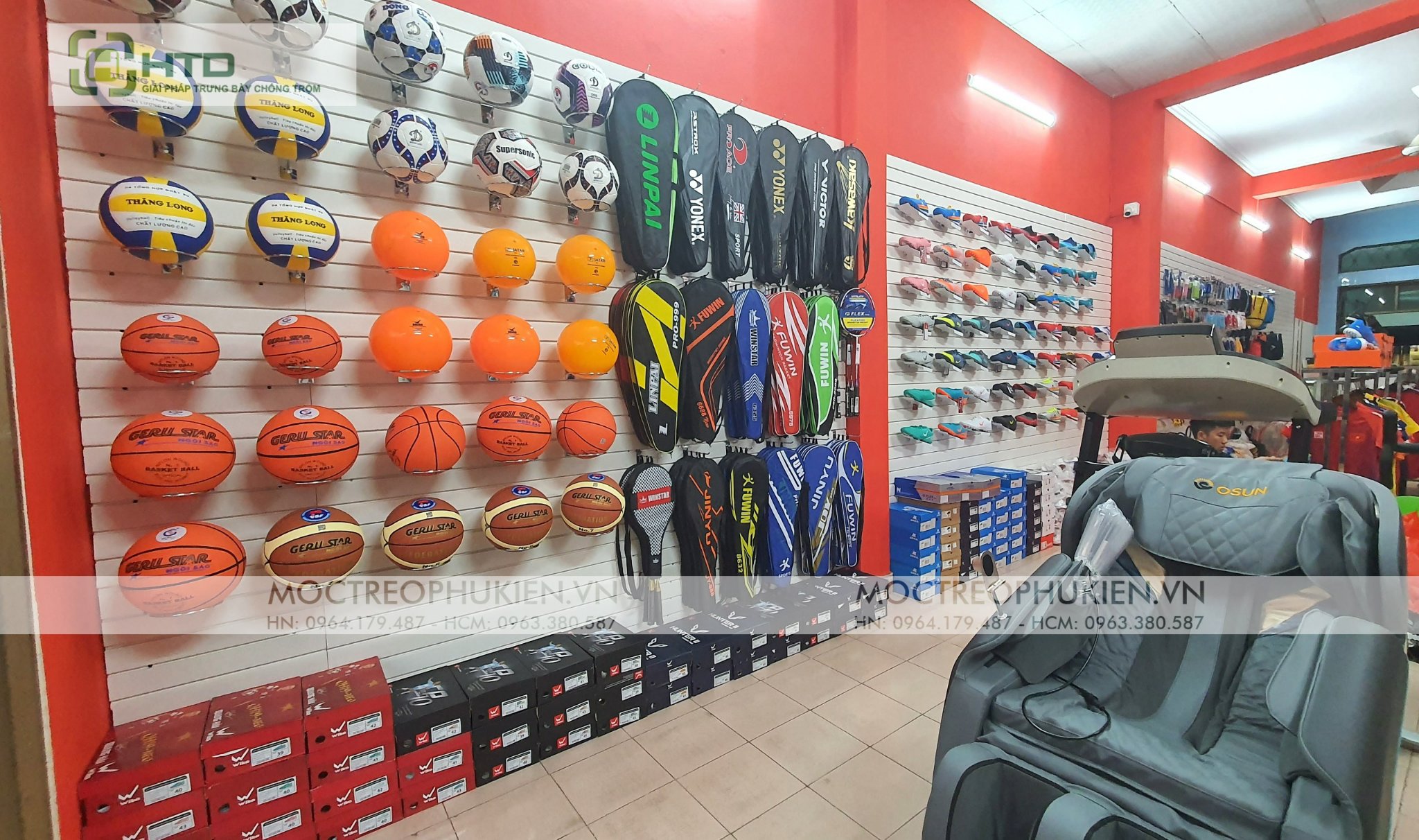 Hướng dẫn lựa chọn phụ kiện lắp đặt cho shop kinh doanh đồ thể thao.