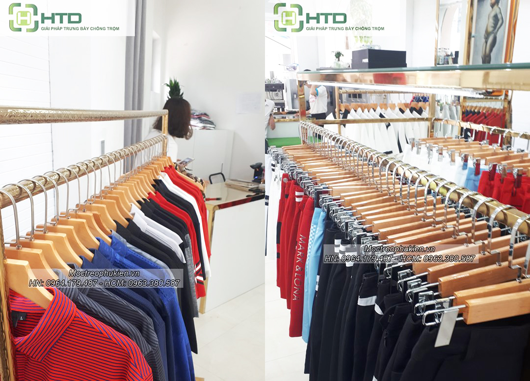 Chọn móc treo quần áo bằng gỗ phù hợp cho cửa hàng thời trang