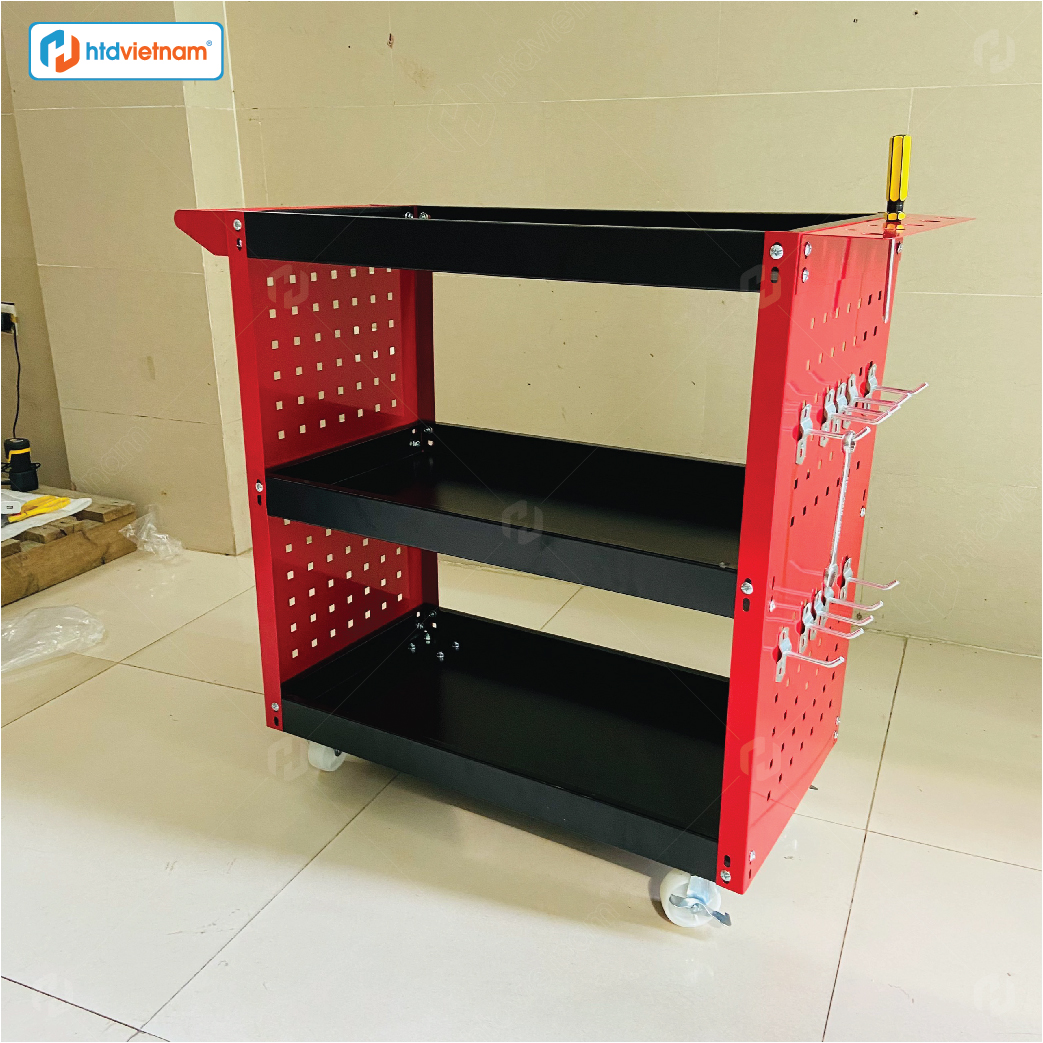 Tủ 3 tầng để đồ nghề chuyên dụng cho gara, xưởng sửa chữa HTD-06