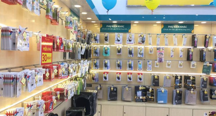 Thiết kế nội thất, quầy kệ kinh doanh shop phụ kiện