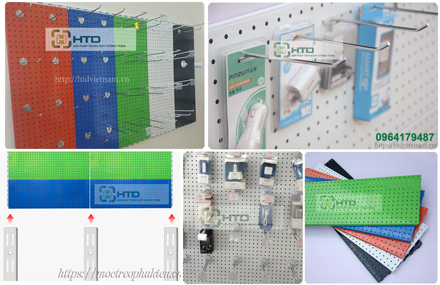 2 Dòng tấm lỗ cài móc treo rẻ, đẹp, dễ thi công nhất hiện nay