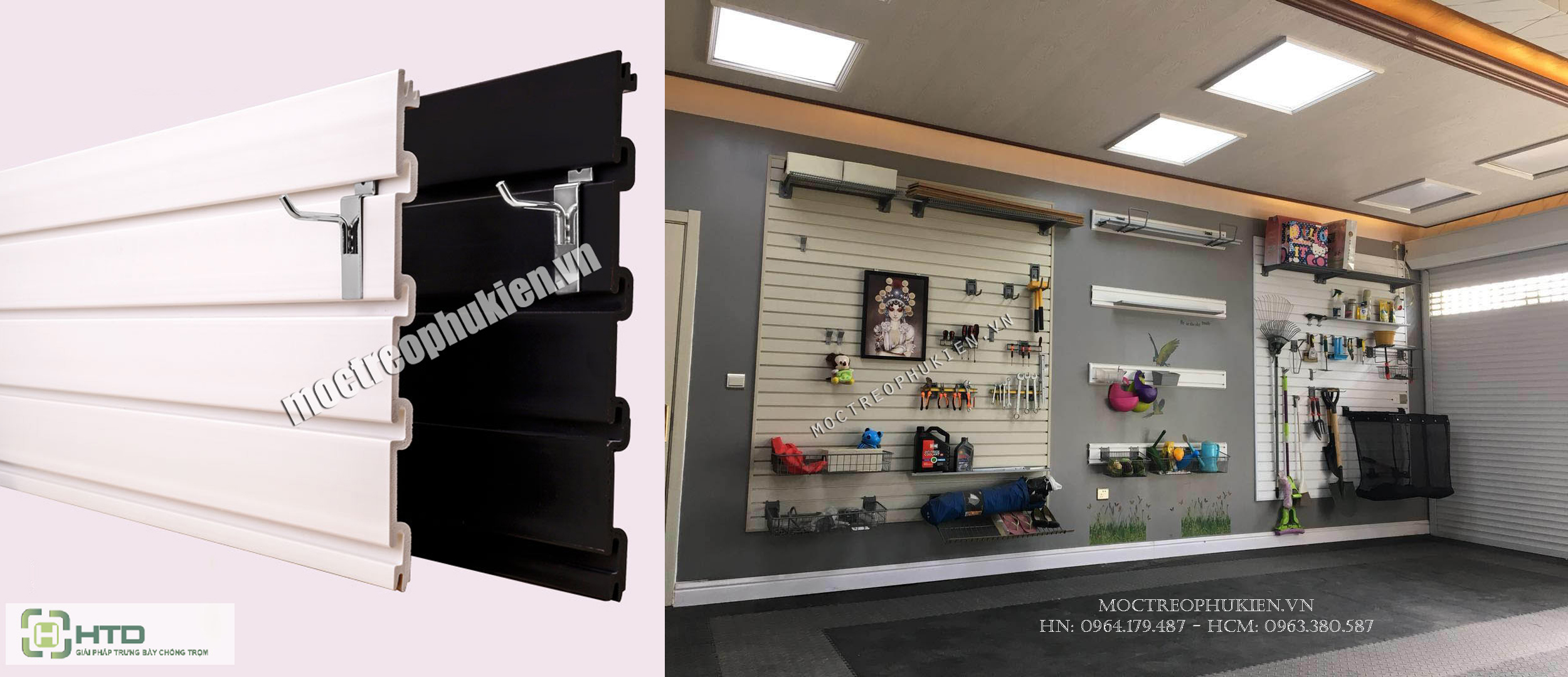 Tấm slatwall, Dạng kệ trưng bày hàng hóa đẹp nhất hiện nay