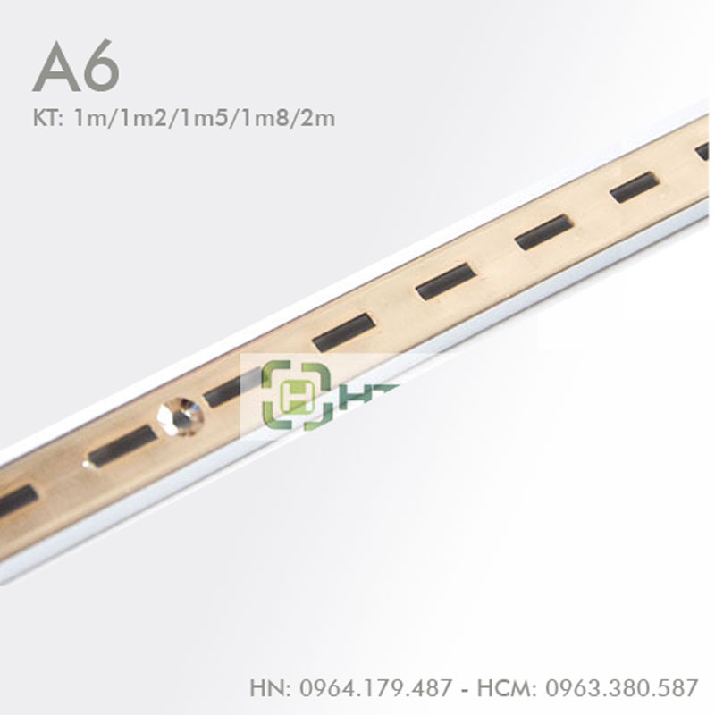 Thanh ray gắn tường trưng bày hàng nặng A6