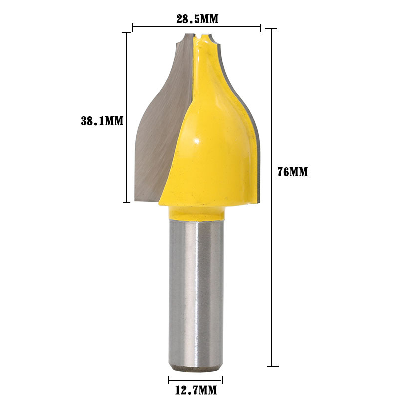 Mũi may gỗ vát cạnh bào cong tỉa họa tiết làm cánh cửa