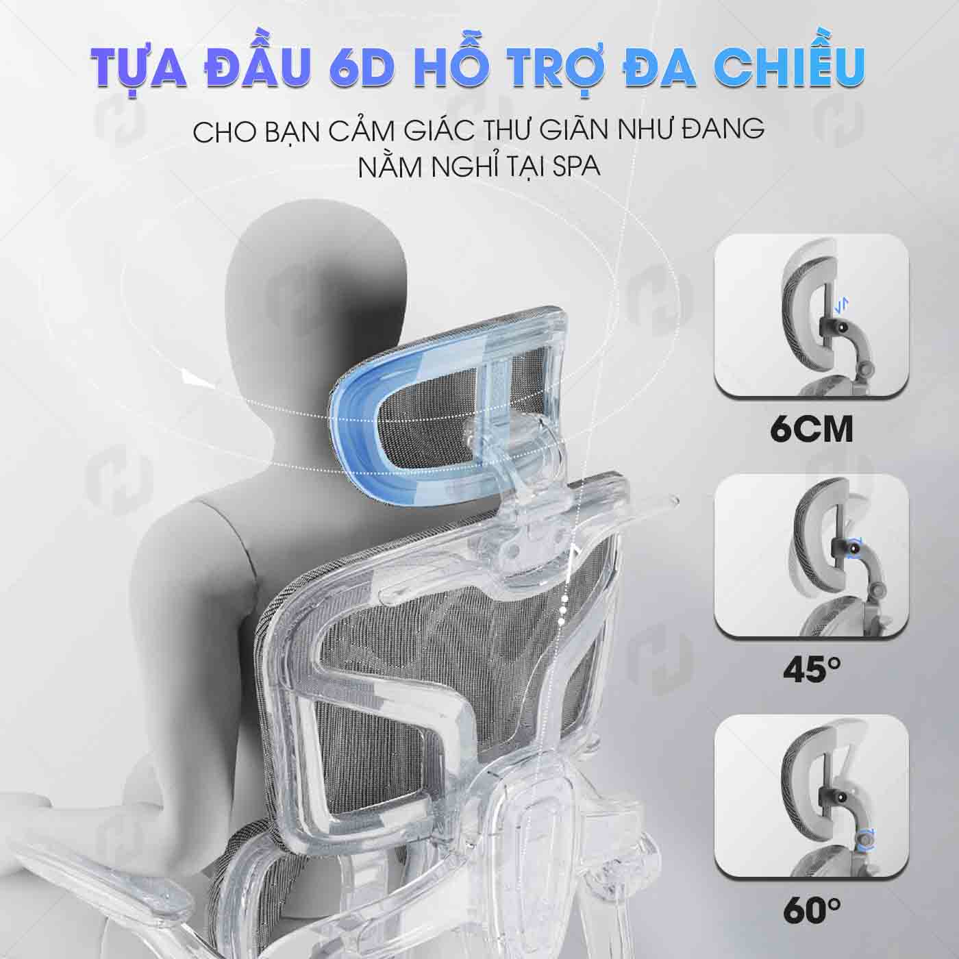 Ghế Văn Phòng Ergonomic 621 full lưới