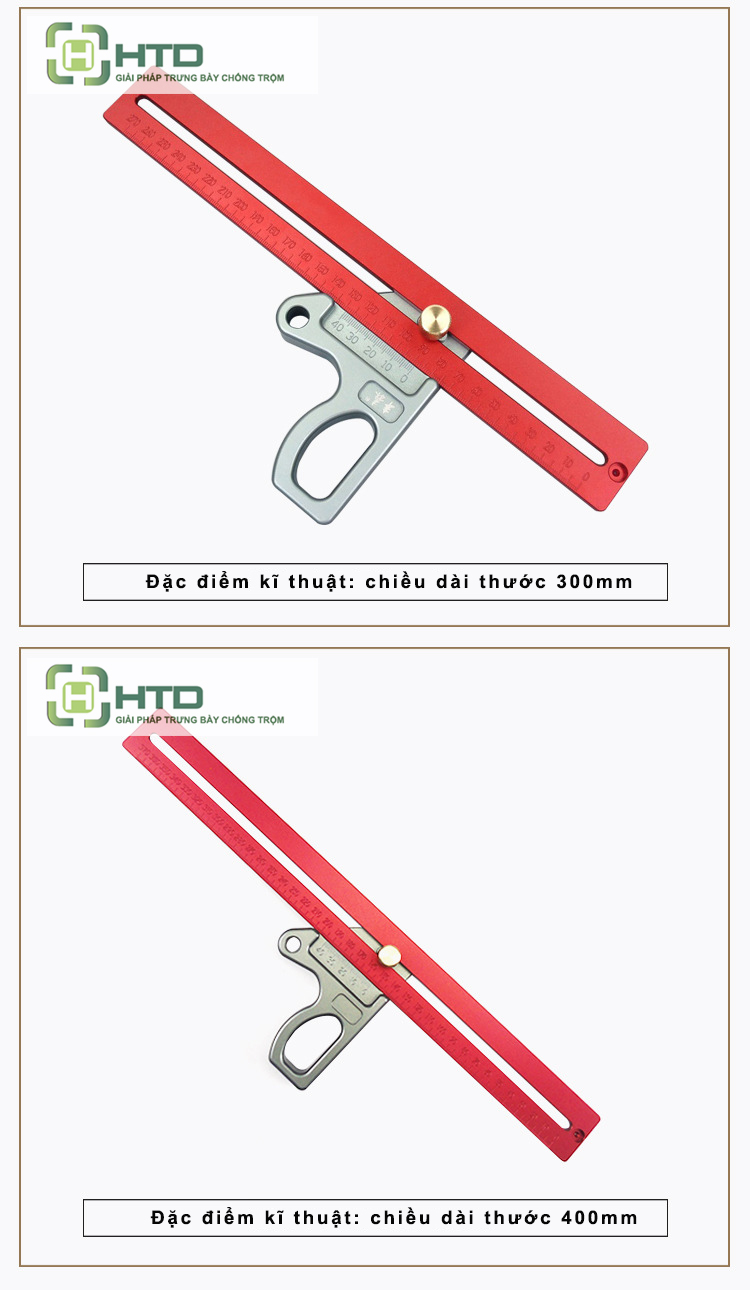 Thước đo có thanh trượt dạng chữ L có lỗ đánh dấu