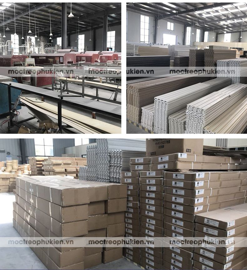 Tấm slatwall nhựa PVC lắp ghép ốp tường trưng bày hàng hóa phụ kiện