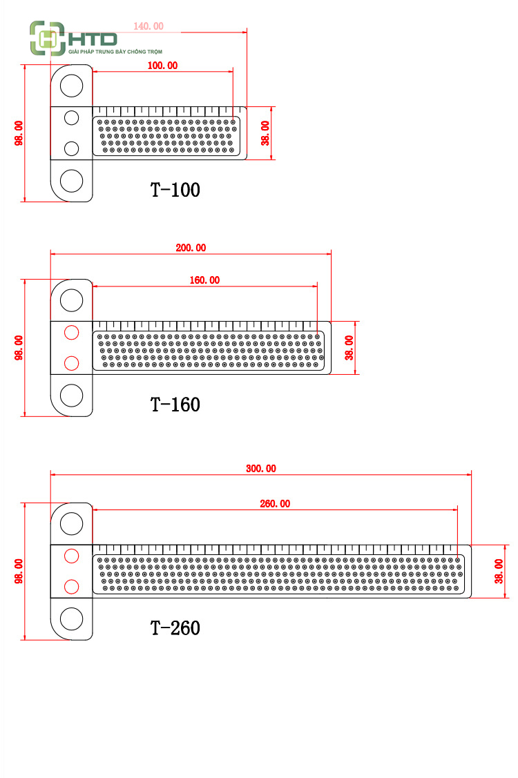 thước đo gỗ có lỗ đánh dấu