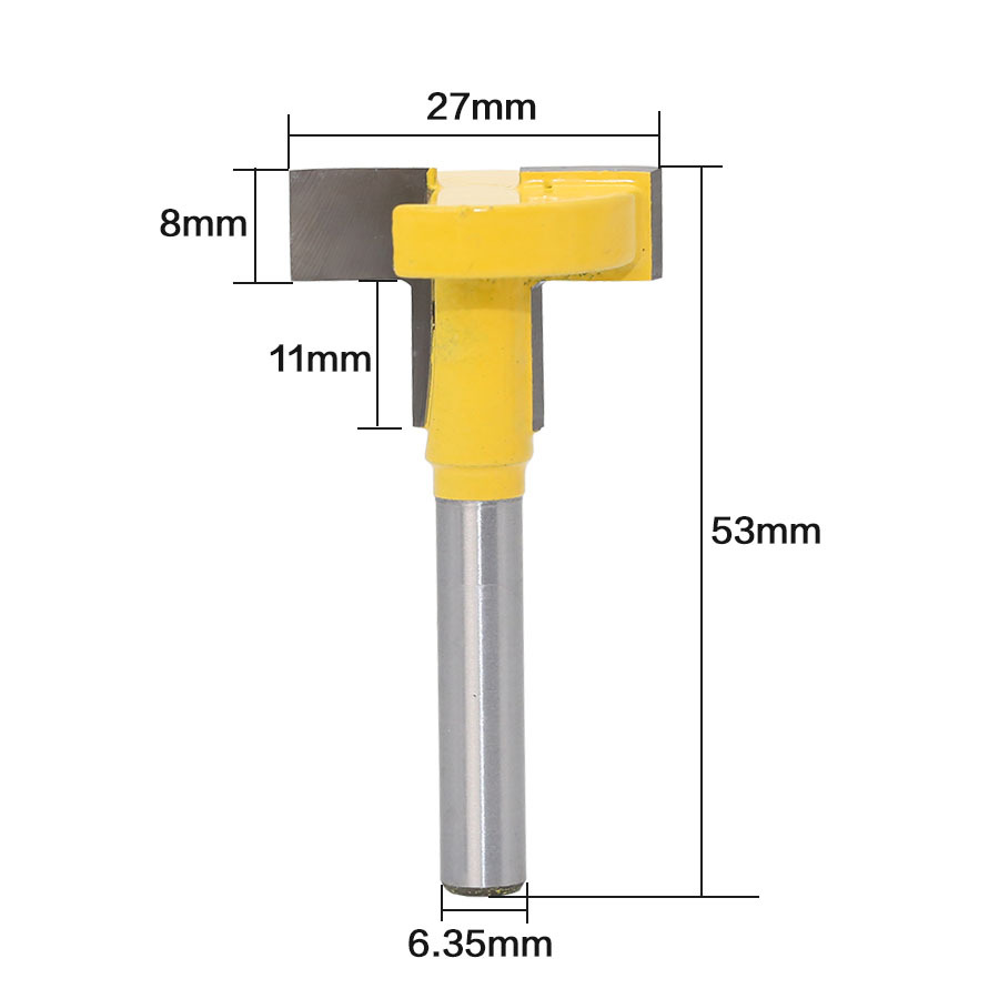 Mũi phay rãnh gỗ chữ T cốt 6.35mm