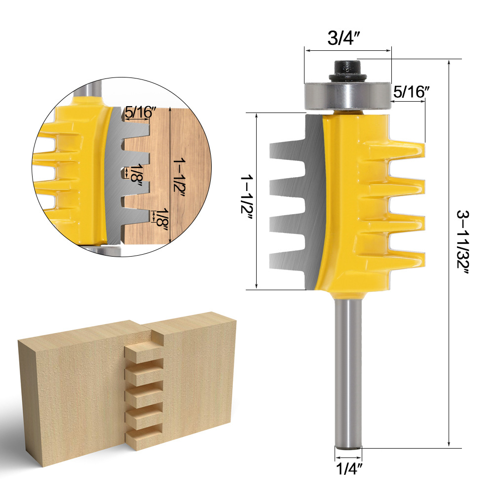 Mũi phay gỗ cắt cạnh tỉa họa tiết ghép mộng răng lược cao cấp