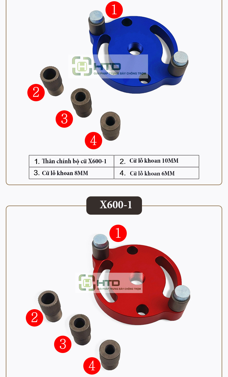 Bộ cữ định vị lỗ khoan dọc tấm gỗ, khoét lỗ khoan trên gỗ