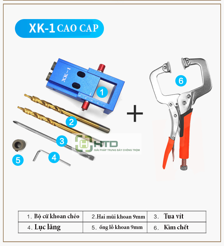 Bộ cữ khoan lỗ vít xiên