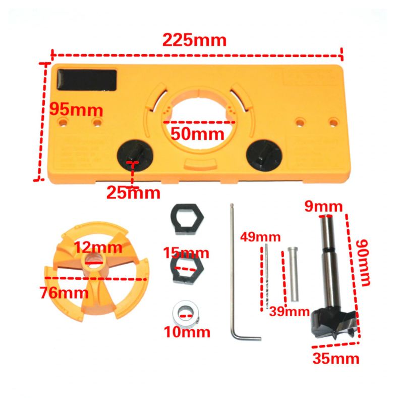 Bộ định vị lỗ bàn lề 35mm - Khuôn soi lỗ bản lề