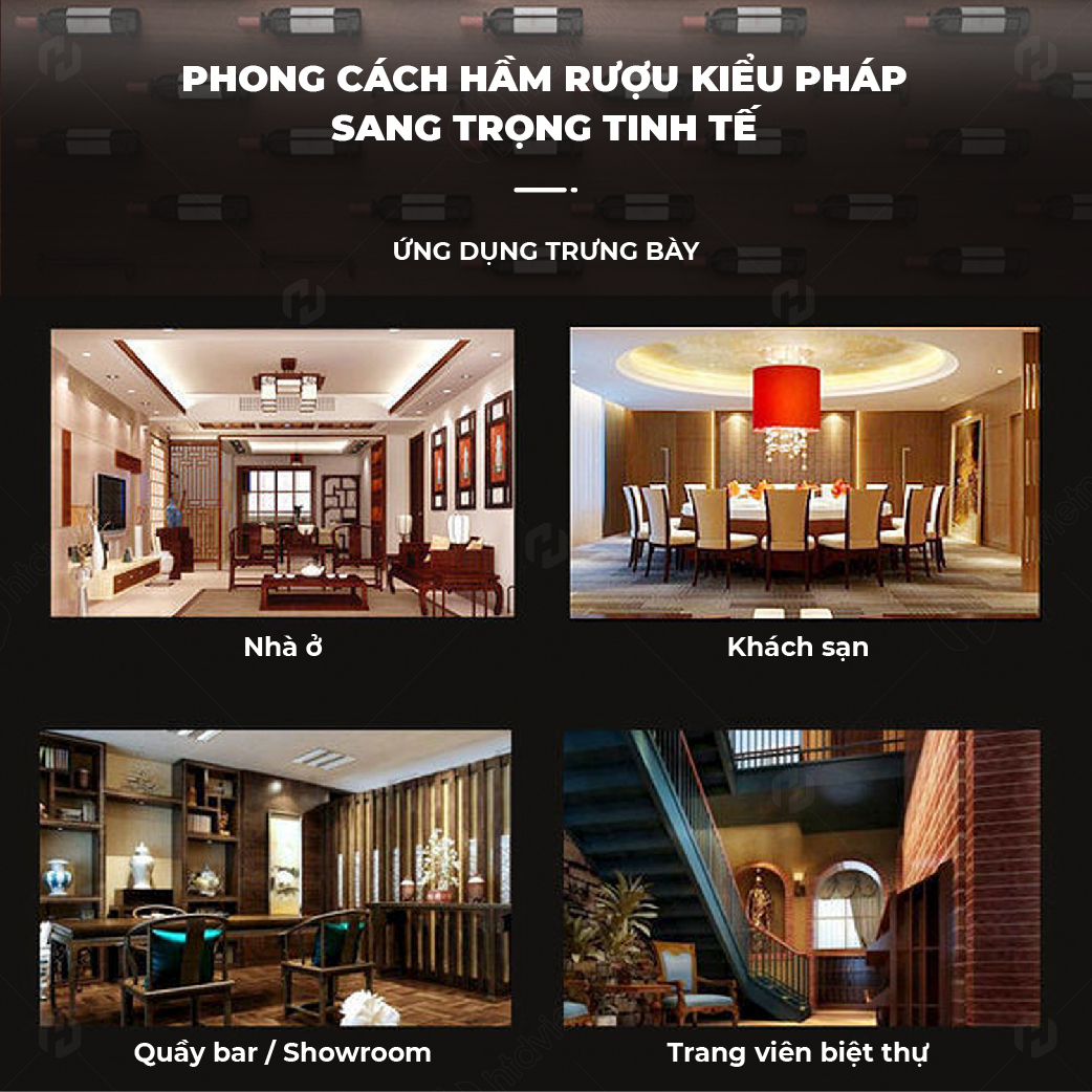 Giá treo chai rượu vang trưng bày | Kệ rượu treo tường 