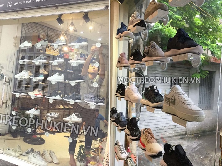 kệ trưng bày giày hít kính