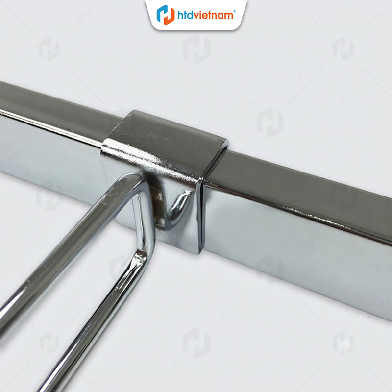 Móc treo đồ gài trực tiếp vào thanh inox hộp inox sáng bóng cao cấp