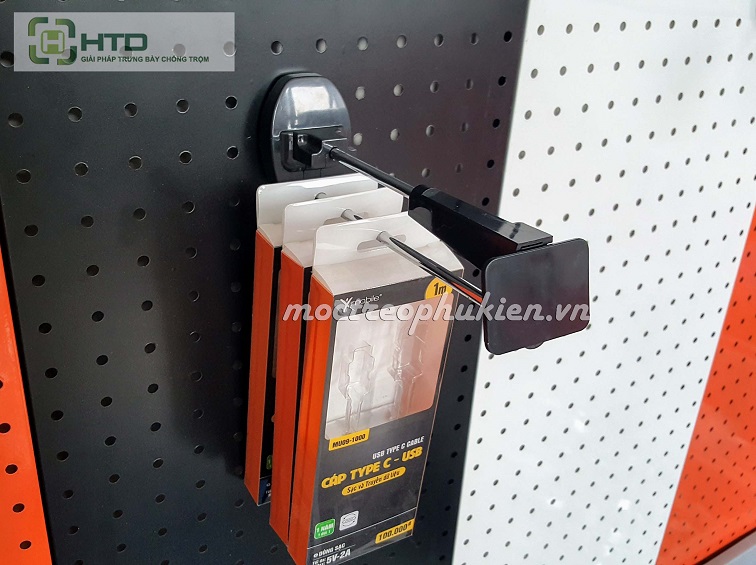 Móc treo chống trộm phụ kiện điện thoại trưng bày