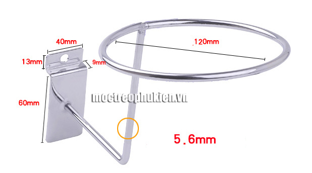 Móc trưng bày mũ dạng cài rãnh