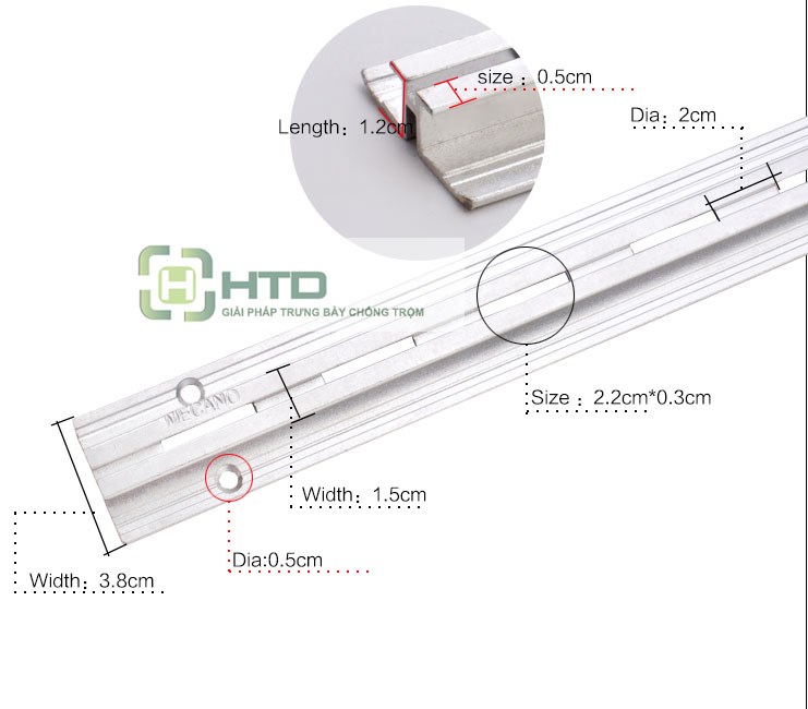Thanh ray gắn tường HTD-B01
