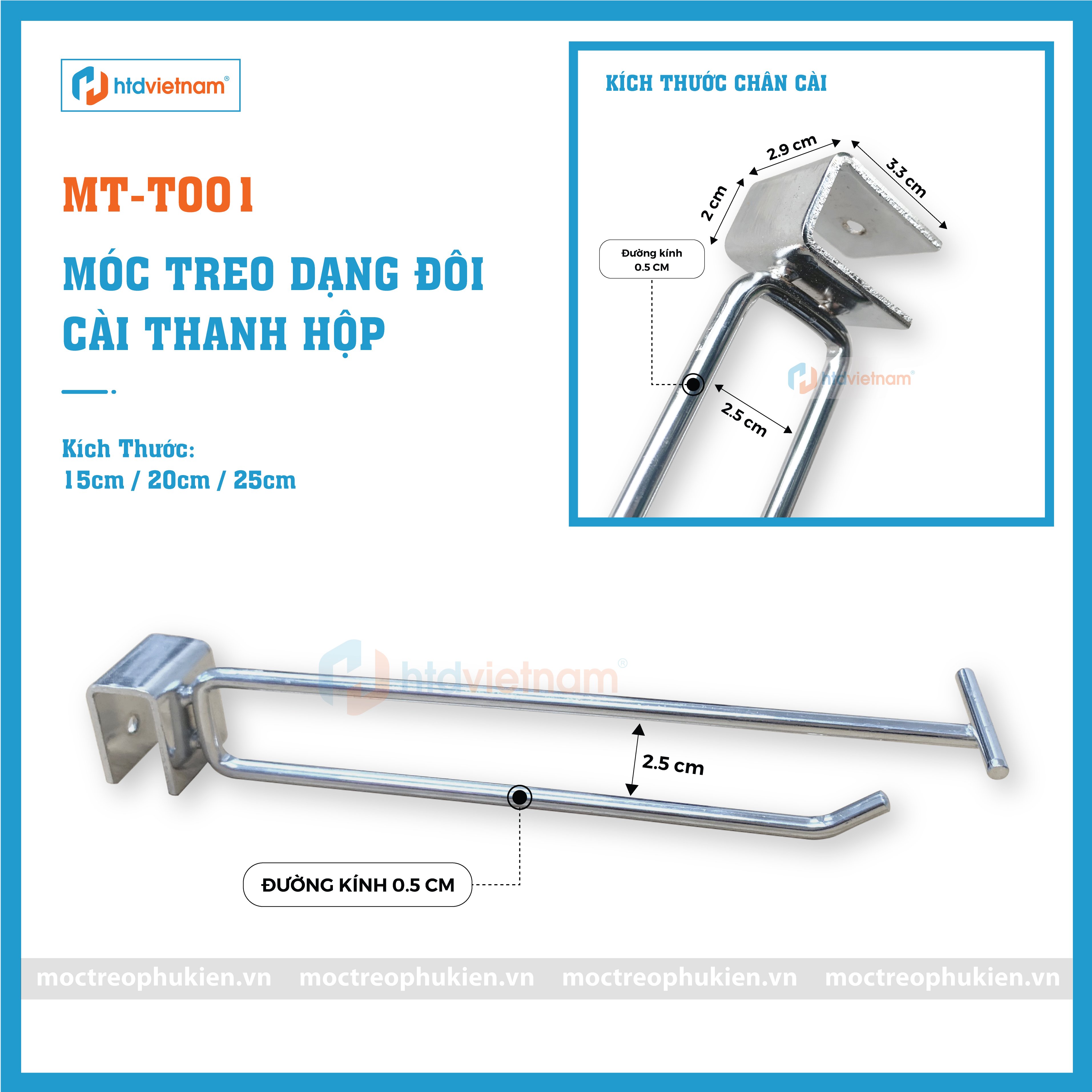 móc treo phụ kiện đôi