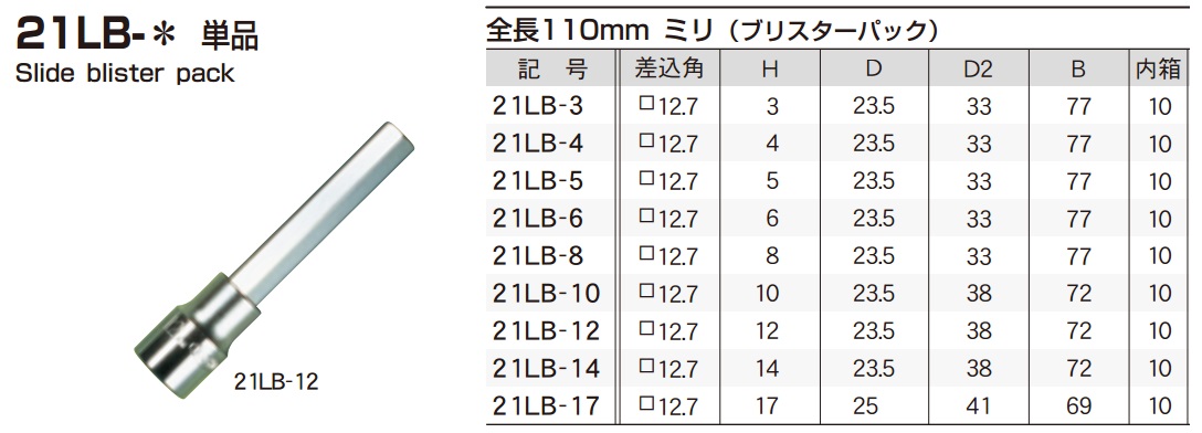 Khẩu lục giác Eight, Eight 21LB-5, 21LB-7, 21LB-12, lục giác đầu khẩu,