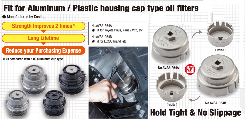 Bát tháo cốc lọc dầu, lọc dầu Lexus, tháo lọc dầu xe Lexus, KTC AVSA-64B