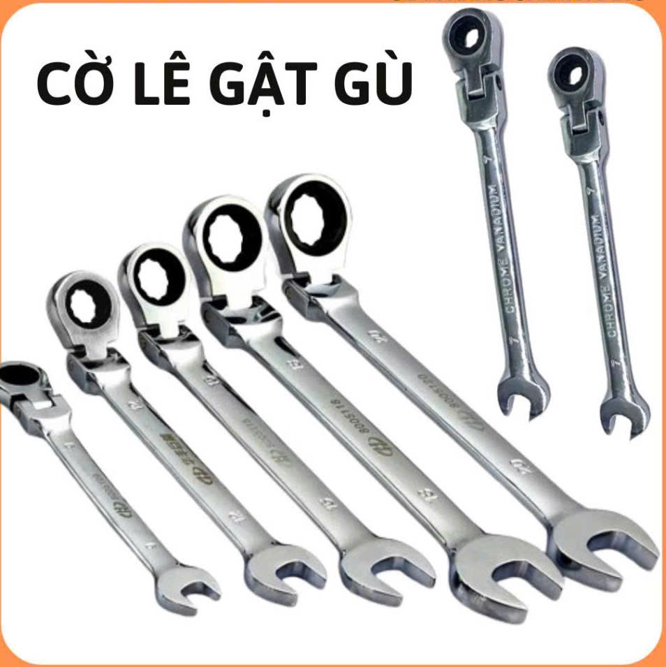 Các kích thước thông dụng của cờ lê gật gù