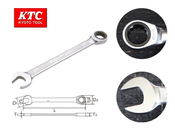 Cờ lê vòng miệng có một đầu mở và một đầu vòng cùng kích thước