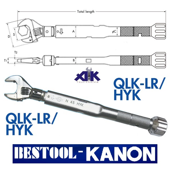 Mỏ lết lực Kanon, cờ lê lực đầu mỏ lết, Kanon, An Khánh phân phối Kanon