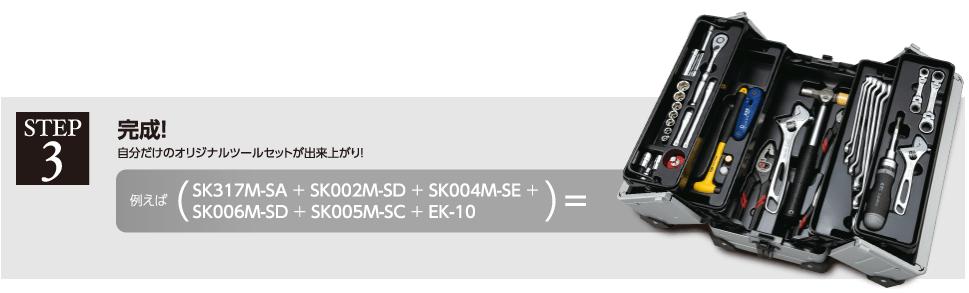 Bộ dụng cụ KTC với hộp EK-1