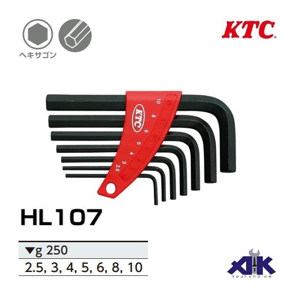 Bộ lục giác KTC, KTC HL107, bộ dụng cụ HVN40, xưởng dịch vụ Honda
