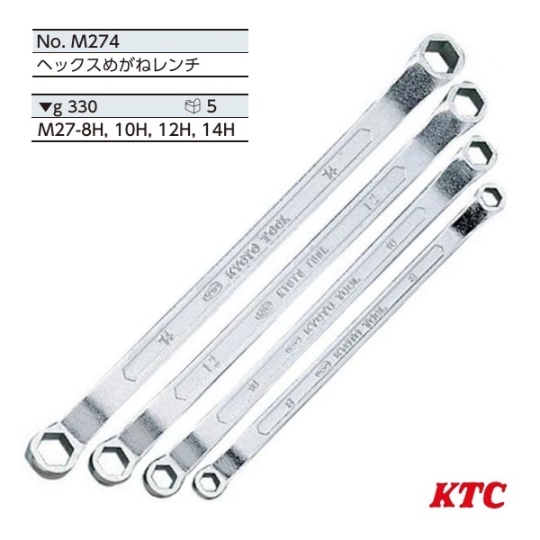 Bộ tròng 4 cỡ, từ 8-14mm, KTC M274, M27-14H