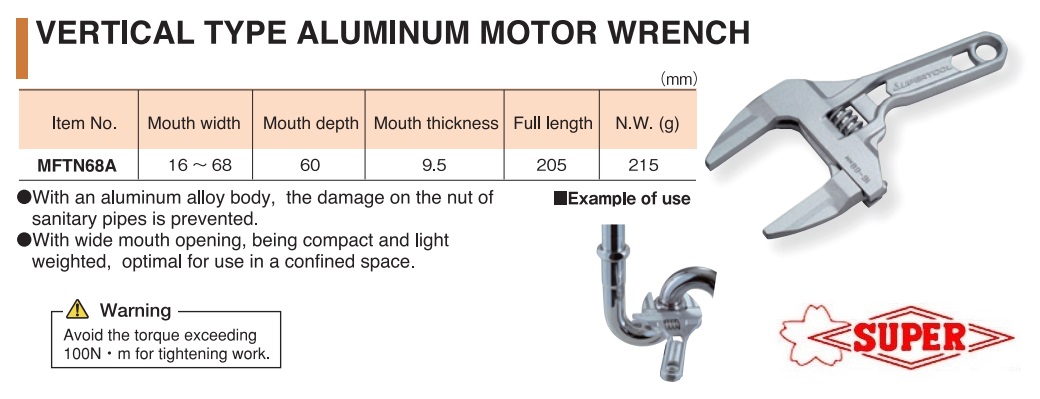 Mỏ lết Super, mỏ lết Supertool, MFTN68A