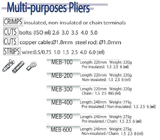 Kìm Marvel MEB-400E, MEB-500E, MEB-600E