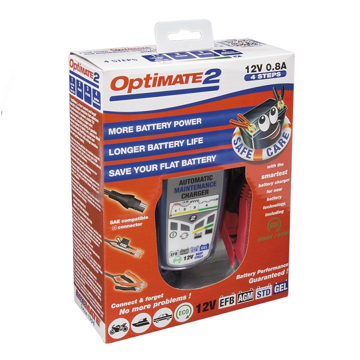 Máy sạc bình, thiết bị sạc bình ắc quy, TecMate TM-420, OptiMate 2, sạc nhập khẩu