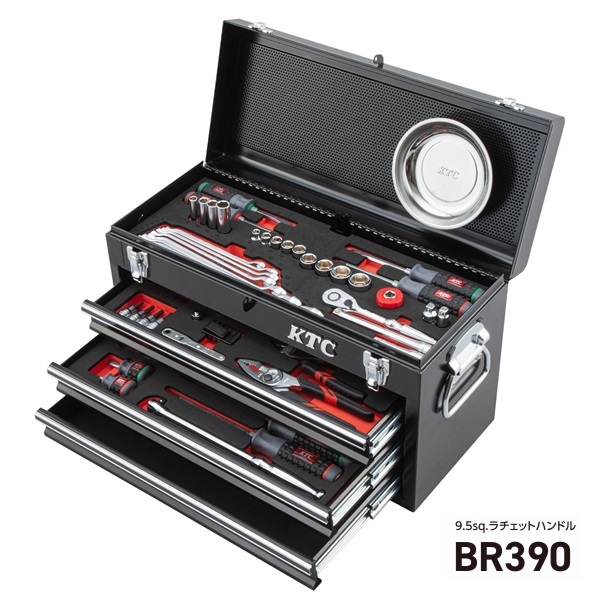 Bộ dụng cụ sửa chữa, KTC SK3661XBK, tay vặn 90 răng,