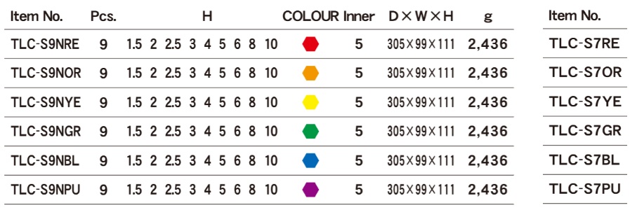 Bộ lục giác sơn màu, bộ lục giác 9 cỡ đồng màu, Eight TLC-S9NYE, TLC-S9NPU