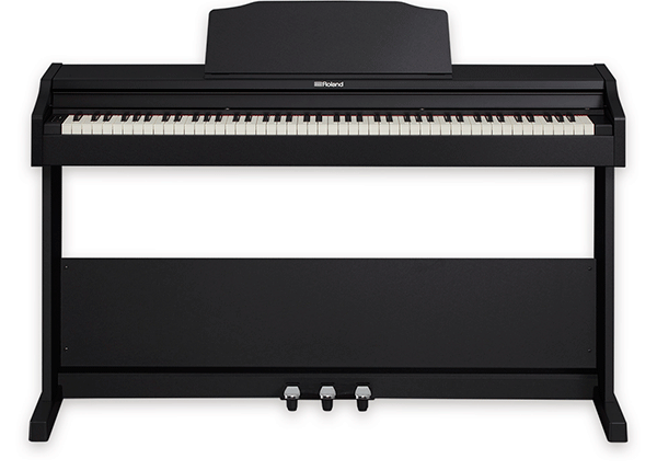 mặt trước đàn piano điện rpland rp102 màu đen