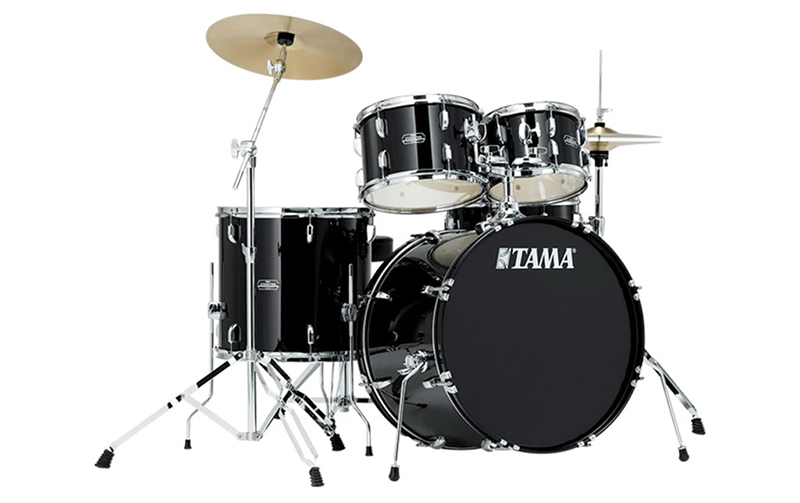 TAMA SG52KH6C-BK Stagestar 5-Piece Drum Kit w/ Hardware+Throne+Cymbals, Black