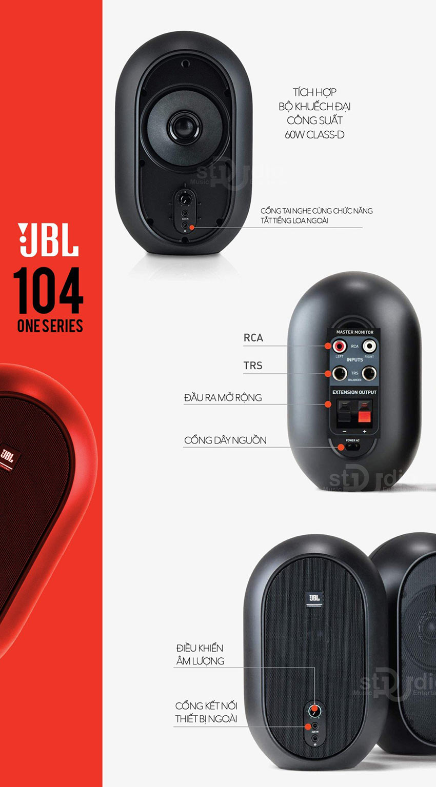 Loa kiểm âm JBL 104, Monitor Studio Music