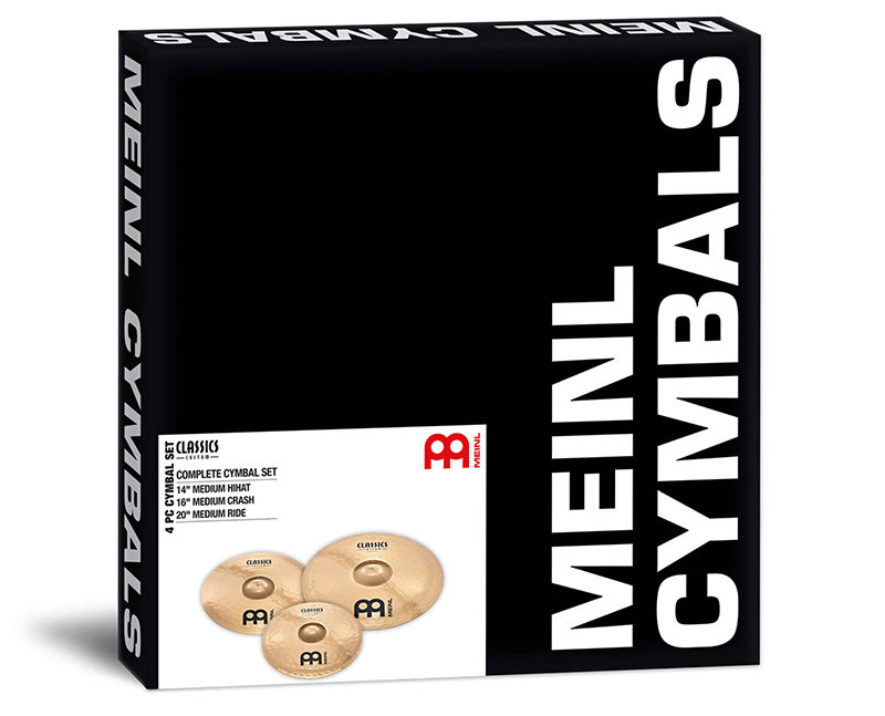 MEINL Cymbals CC141620 Classics Custom Complete Cymbal Set (Medium- 14inHH, 16inC, 20inRide )