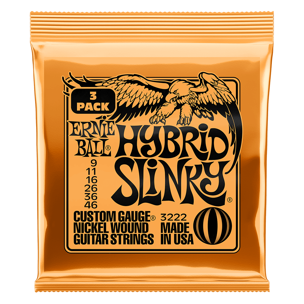 Dây Đàn Guitar Điện Ernie Ball 3222 Hybrid Slinky Nickel Wound - Cỡ .009-.046 