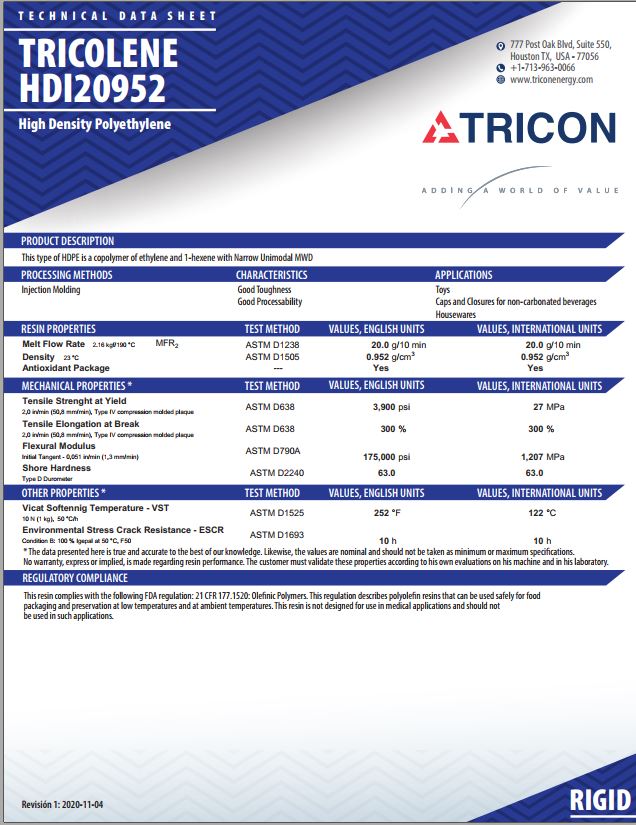 HDPE injection (ép) HDI20952