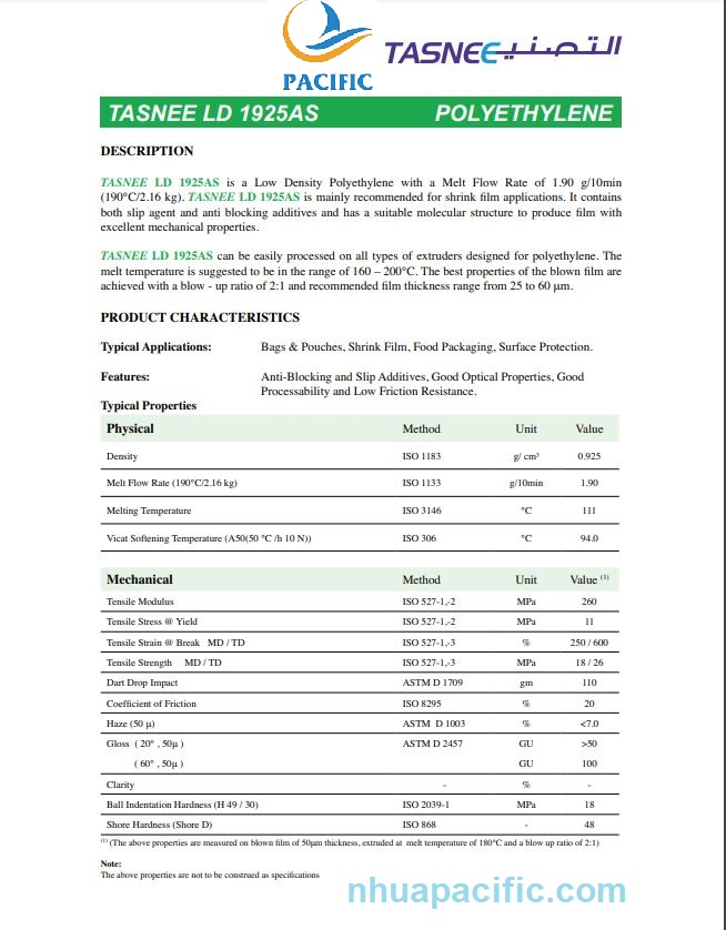 LDPE 1925AS (Tasnee)