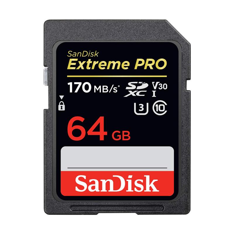 Thẻ nhớ SD Sandisk Extreme PRO 64GB 170mb/s (Chính hãng)