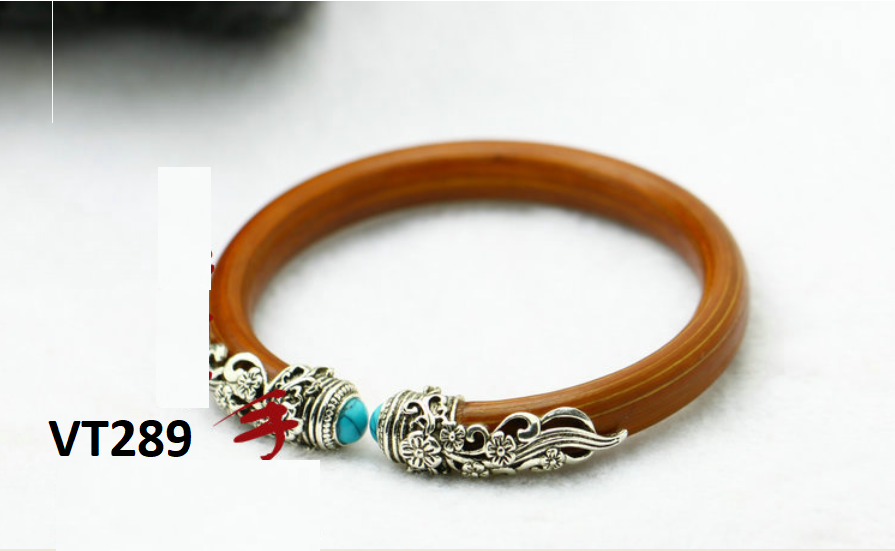 Vòng Tay Gỗ Vine Hương - Hoa Văn Tây Tạng - VT289