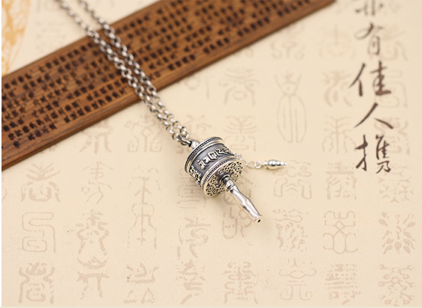 Mặt Dây Chuyền Kinh Luân Om Mani Padme Hum - DC394