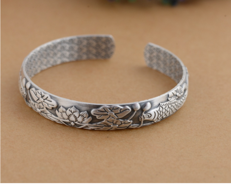 VÒNG TAY KHẮC SONG NGƯ - LIÊN HOA CÁT TƯỜNG - VT262