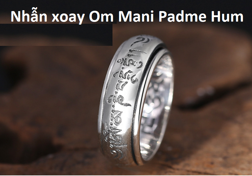 Nhẫn Xoay Khắc Om Mani Padme Hum - NH214