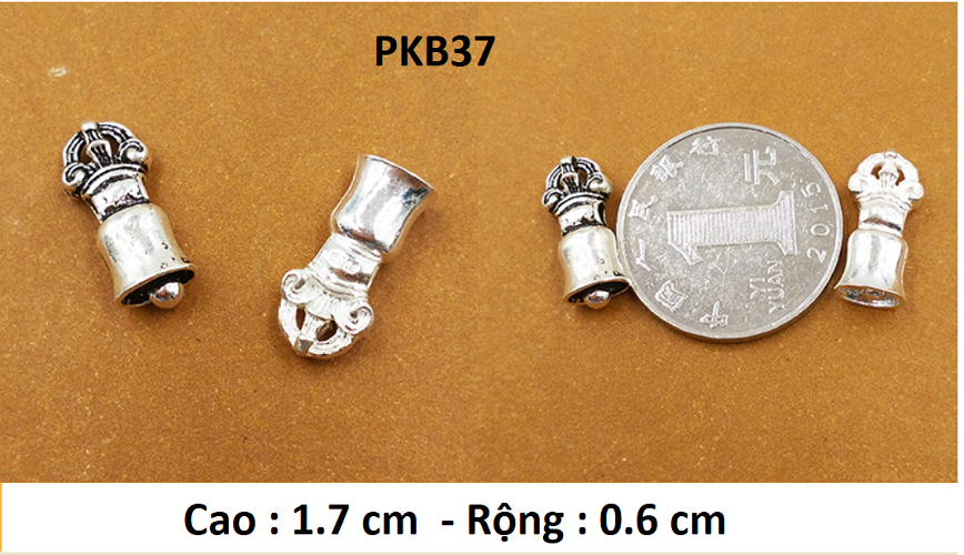 PHỤ KIỆN CHARM BẠC CHUÔNG CHÙY KIM CANG - PKB37